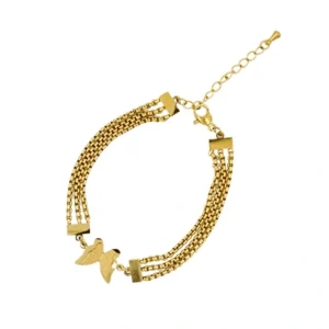Gold-Plated Butterfly Casting Chain Bracelet