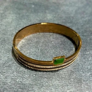 Rose Gold Plated Green AD Openable Anti Tarnish Kada