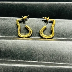 Gold-Plated Anti-Tarnish Half Hoop Earrings