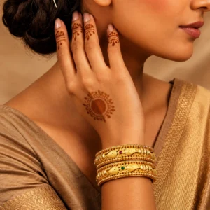 Gold Plated Meenakari Traditional Slide Bangles Set of 2
