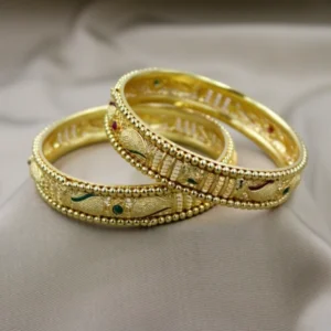 Gold Plated Meenakari Traditional Slide Bangles Set of 2