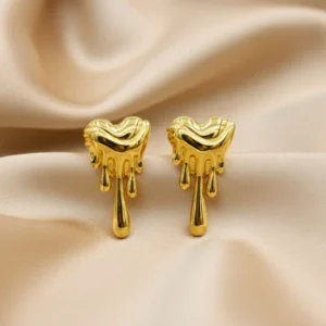 Heart Melting Abstract Anti Tarnish Stud Earrings