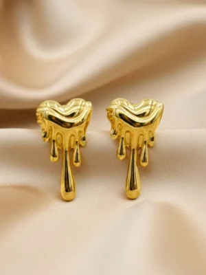 Heart Melting Abstract Anti Tarnish Stud Earrings