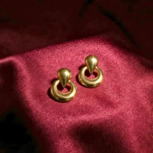 Moon Shaped Statement Stud Earrings