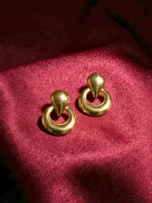 Moon Shaped Statement Stud Earrings
