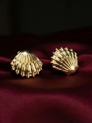 Shell Design Anti Tarnish Stud Earrings