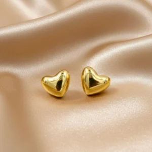 Small Heart Shaped Anti-Tarnish Stud Earrings