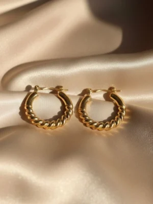 Statement Textured Small Hoop Earrings Statement Textured Small Hoop Earrings