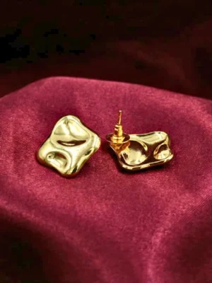 Wave Textured Anti-Tarnish Stud Earrings