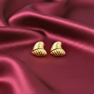 Wrapped Heart Design Anti Tarnish Stud Earrings