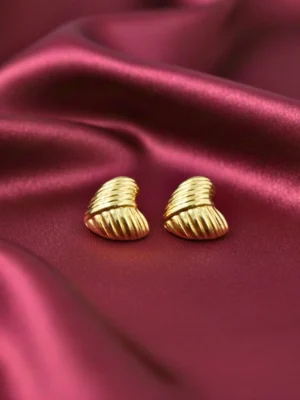 Wrapped Heart Design Anti Tarnish Stud Earrings