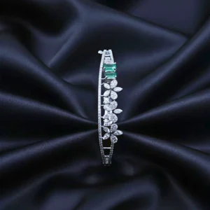 AD Studded Floral Design Openable Kada