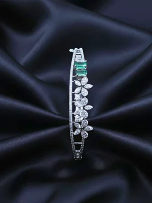 AD Studded Floral Design Openable Kada