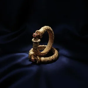 Gold Plated Screw Openable Patli Kada Bangles, Set of 2