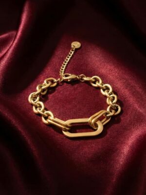 Gold Plated Stainless Steel Link Bracelet Gold Plated Stainless Steel Link Bracelet