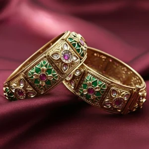 Rajwadi Heritage Screw Openable Kada Bangles, Set of 2