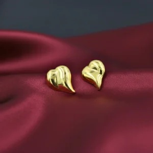 Heart Shaped Anti-Tarnish Stud Earrings