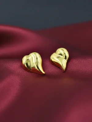 Heart Shaped Anti-Tarnish Stud Earrings