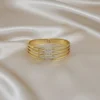AD Studded Statement Openable Kada for Women – Gold Plated Stainless Steel Wristwear by ANKKSHMI