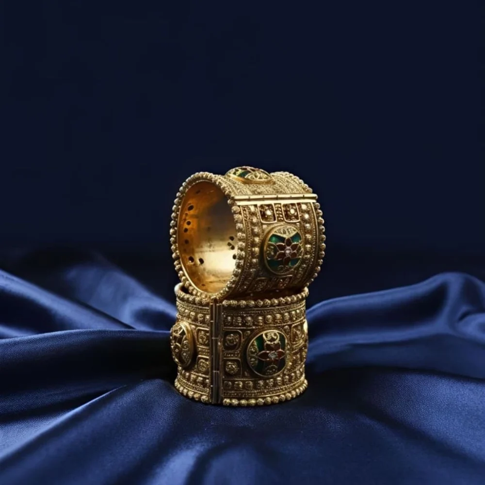 Gold and Rhodium Plated Bangles for Women – Stylish and Traditional Jewelry Collection by Ankkshmi