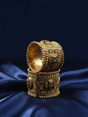 Gold and Rhodium Plated Bangles for Women – Stylish and Traditional Jewelry Collection by Ankkshmi