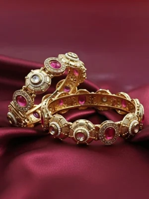 Traditional Rajwadi Screw Openable Kada Bangles, Set of 2