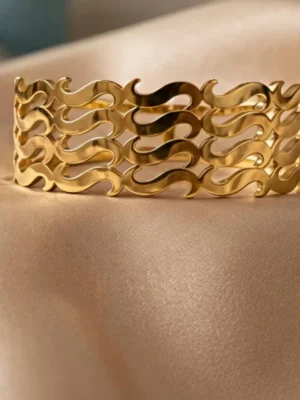 Wavy Pattern Openable Kada