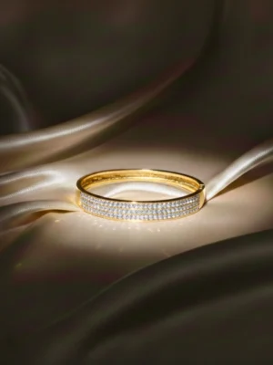 Crystal Studded Sleek Openable Kada for Women – Elegant and Stylish Wristwear by ANKKSHMI