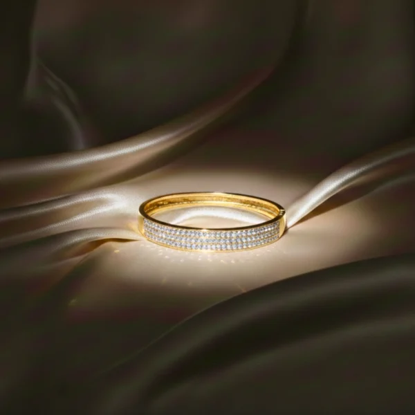 Crystal Studded Sleek Openable Kada for Women – Elegant and Stylish Wristwear by ANKKSHMI