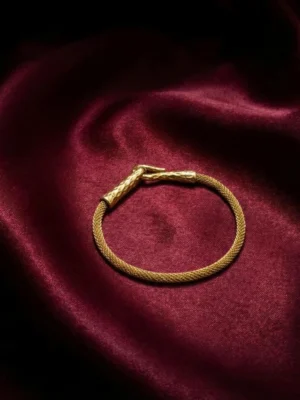 gold plated ant tarnish bracelet Antique Gold Thick Minimal Bracelet