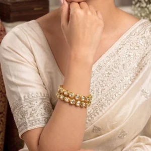Pachi Kundan Multi Shape Bangles Set of 2