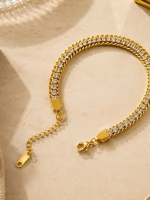 18k Gold Plated AD Adjustable Bracelet