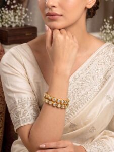 Pachi Kundan Multi Shape Bangles Set of 2
