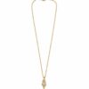 18K gold-plated rose pendant necklace with crystal flower and green gemstone leaves for women
