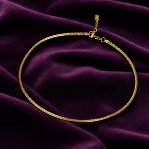 18K Gold Plated Double Layer AD Heart Necklace