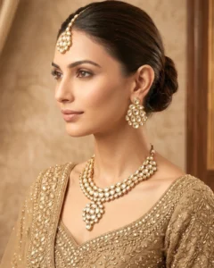 Gold Plated Meenakari Kundan Choker Set