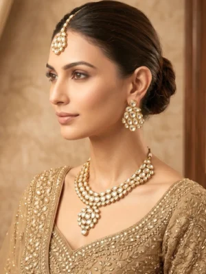 Gold Plated Meenakari Kundan Choker Set