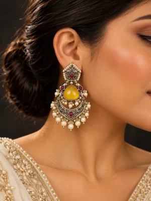 Monalisa Peacock Dangler Earrings